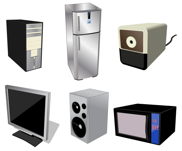 Home Electrical Appliances Free Vector